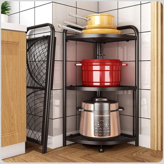 3 Tier Storage Rack Organizer Stylish Metal 3 Tier Multipurpose Kitchen Shelf Corner Storage Rack Organizer