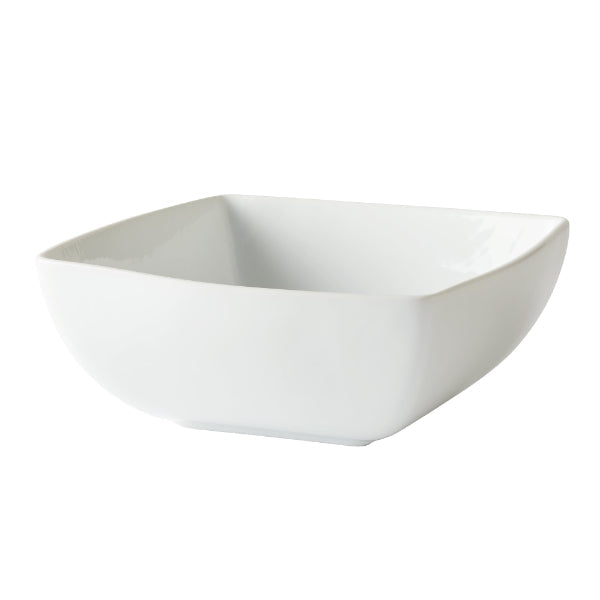 Serving Bowls Set of 4 White Ceramic Square Modern 17 5cm Serving Bowls