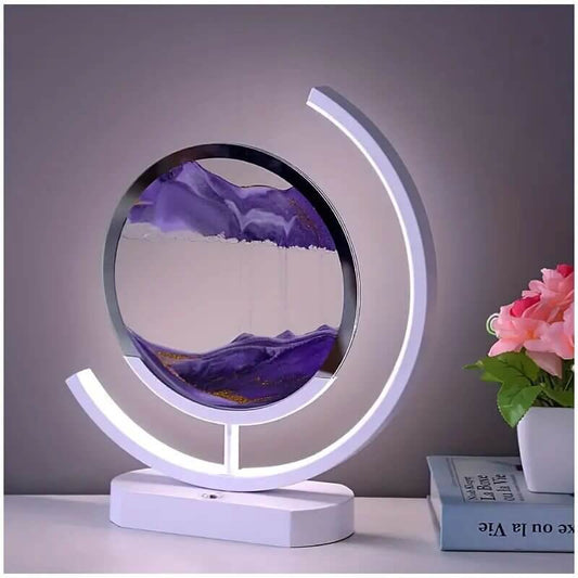 Unique Decorative LED Quicksand Painting Hourglass Lamp